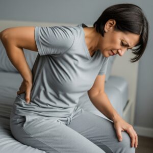 Woman with back pain